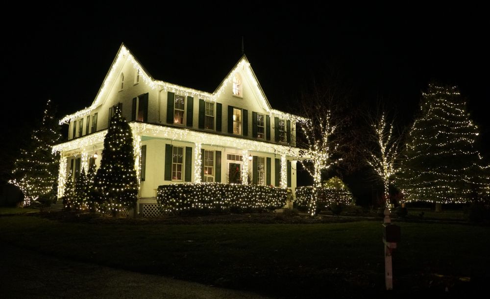 Christmas light installation
